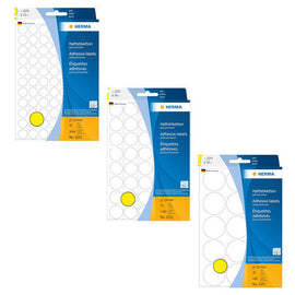 Herma Coloured Adhesive Dot Labels (Yellow) - 0