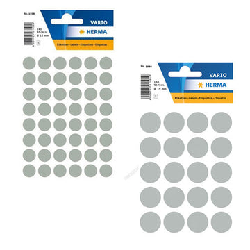 Herma Multi-Purpose Round Sticker Labels (Grey) - 0