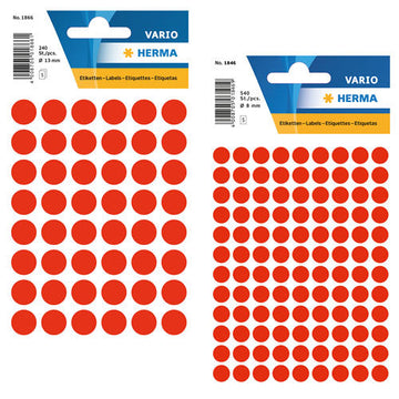 Herma Luminous Round Sticker Labels (Red) - 0