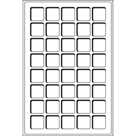 Leuchtturm Square-Spaced 40pc 33mm Coin Tray L 2pk - 0