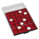 Leuchtturm Square-Spaced Coin Box (Smoke/Red)-9