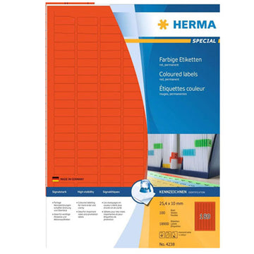 Herma Coloured Labels A4 100pc (25.4x10mm) - 0