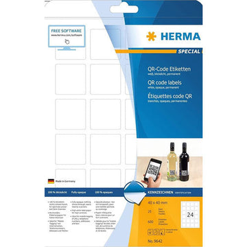 Herma QR Code Opaque Labels A4 25pc (White) - 0