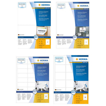 Herma Removable Labels A4 100pc (White) - 0
