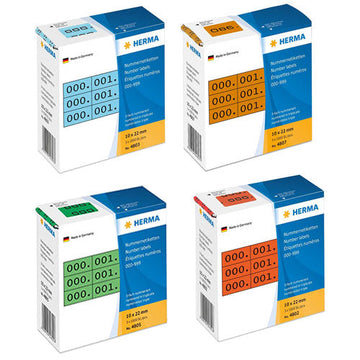 Herma Triplicate Number Labels 1000pc (10x22mm) - 0