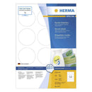 Herma Round Removable Labels 100pc (White)-5