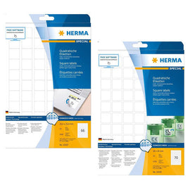 Herma Square Removable Labels 25pc (White) - 0