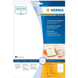 Herma Transparent Inkjet Glossy Labels A4 10pc (210x297mm)