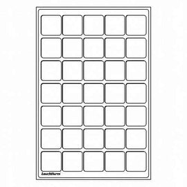 Leuchtturm Square-Spaced 35pc 39mm Coin Tray L 2pk