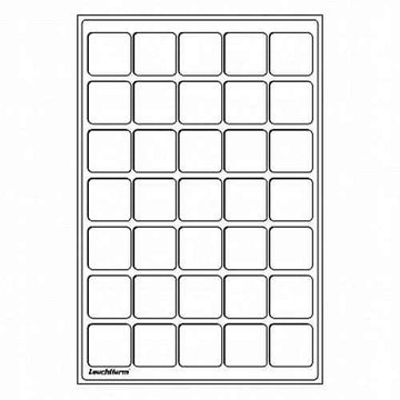 Leuchtturm Square-Spaced 35pc 39mm Coin Tray L 2pk