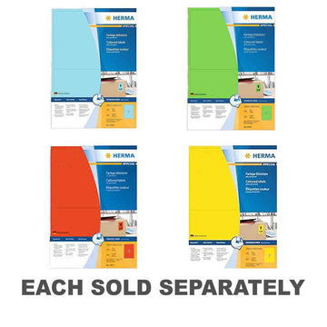 Herma Coloured Labels A4 100pc (199.6x143.5mm)
