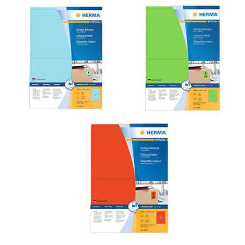 Herma Coloured Labels A4 100pc (199.6x143.5mm)