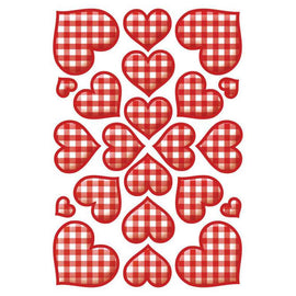 Herma Cross-Hatched Hearts Decor Sticker