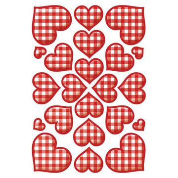 Herma Cross-Hatched Hearts Decor Sticker