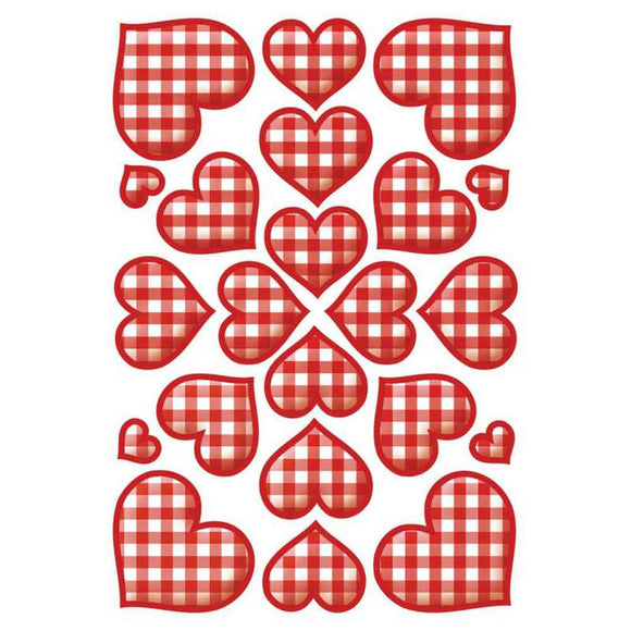 Herma Cross-Hatched Hearts Decor Sticker