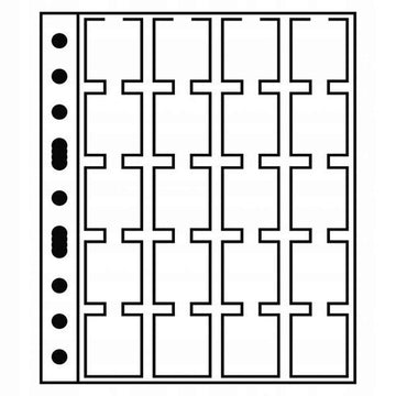 Leuchtturm Grande Coin Holder Sheets 2in 5pk (Clear)