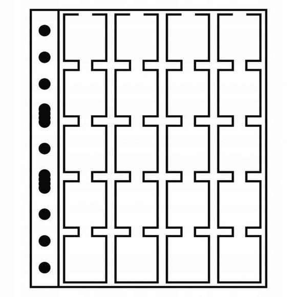 Leuchtturm Grande Coin Holder Sheets 2in 5pk (Clear)