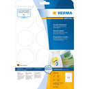 Herma Round Removable Labels 25pc (White)