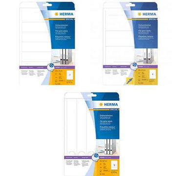 Herma File Spine Inkjet Labels A4 25pc (White)