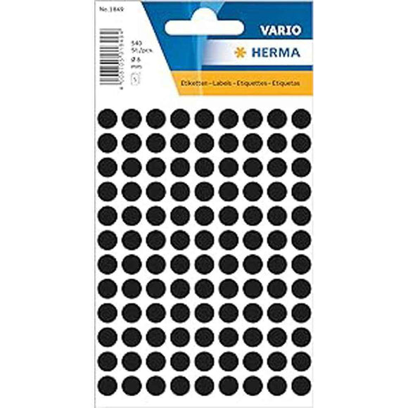 Herma Multi-Purpose Round Sticker Labels (Black)