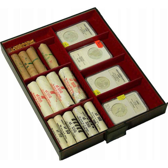 Leuchtturm Variable Division Coin Box (Somke/Red)