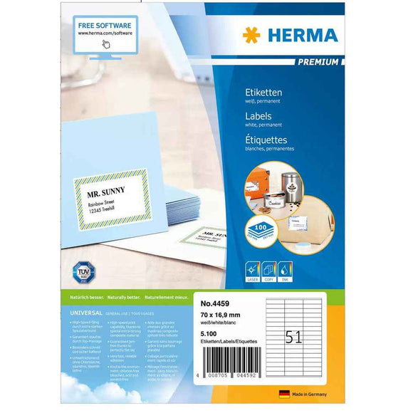 Herma Premium Labels A4 70mm 200pc