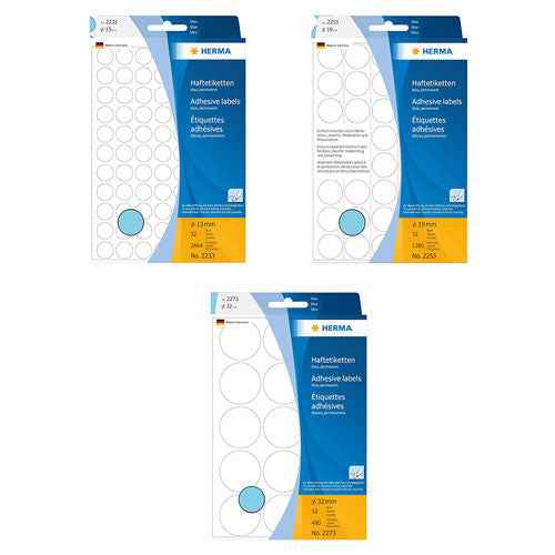 Herma Coloured Adhesive Dot Labels (Blue)