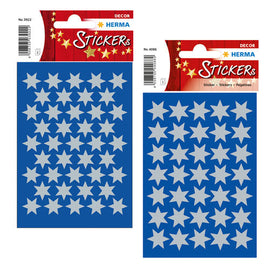 Herma 6-Pointed Stars Sticker Decor (Silver) - 0