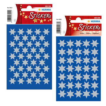 Herma 6-Pointed Stars Sticker Decor (Silver) - 0