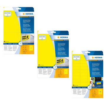 Herma Hard-Wearing Signalling Labels (Yellow) - 0