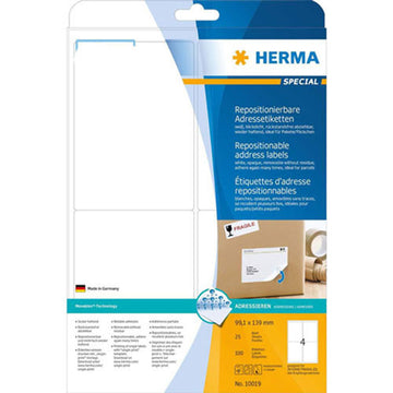 Herma Removable Opaque Labels A4 25pc (White) - 0