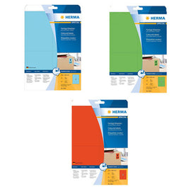 Herma Removable Coloured Labels A4 20pc (105x148mm) - 0