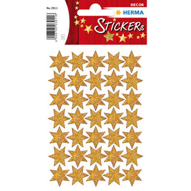 Herma Gold Stars Glittery Sticker Decor
