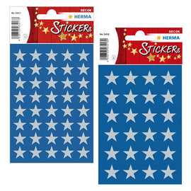 Herma 5-Pointed Stars Sticker Decor (Silver) - 0