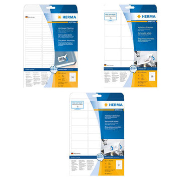 Herma Removable Labels A4 63.5mm 25pc (White) - 0