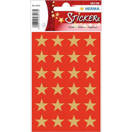 Herma 5-Pointed Stars Sticker Decor (Gold) - 0