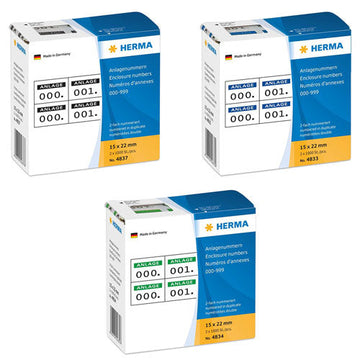 Herma Adhesive Enclosure Number Labels (15x22mm) - 0
