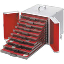 Leuchtturm MB Coin Box Aluminum Cargo Case (Slvr/Red)-2