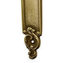 2 poignées de porte sur plaque SULLY, Sans trou pour pièce à vivre, Finition laiton patiné aspect vieilli, Entraxe standard 195 mm