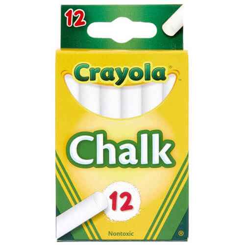 Crayola White Chalkboard Chalk 12 Sticks