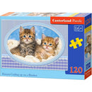 Castorland Kittens Curling Up Blanket Puzzle 120pcs-2