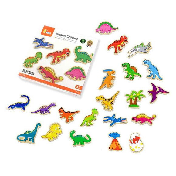 Viga Magnetic Wooden Dinosaurs 20pcs