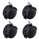 Kit 4 Rotelle Per Mobili Con O Senza Freno Diametro 50mm Altezza 55mm Ruote Pivotanti Girevoli Modello Con Fissaggio A Piastra o Bullone Filettato