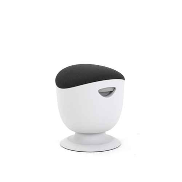 Tabouret d'équilibre ergonomique Up Up Seul Blanc, D48 Tissu noir (DG)