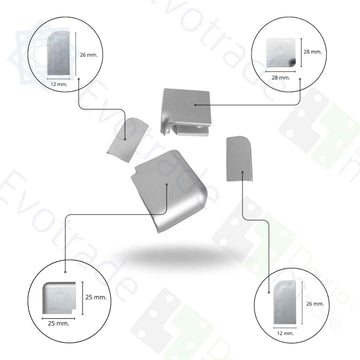 Alzatina Cucina in Alluminio Lunghezza 2 Metri con Accessori Snodo Made in Italy