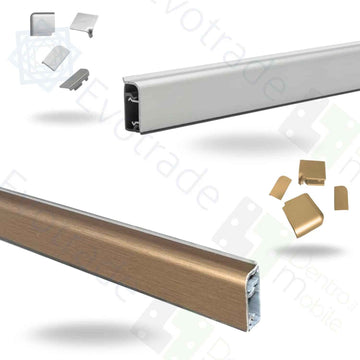 Alzatina Cucina in Alluminio Lunghezza 2 Metri con Accessori Snodo Made in Italy