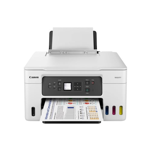 Imprimante jet d'encre couleur multifonction Canon MAXIFY GX3050, rechargeable A4, 350 feuilles, USB 2.0, Wi-Fi (ac)