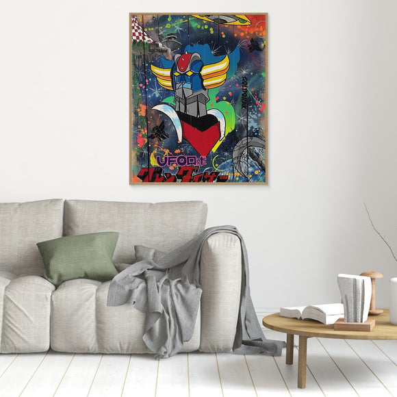 Goldorak reproduction officielle sur toile de l'œuvre de Vincent STREIFF