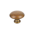 Bouton de meuble BOULE, finition laiton rouille