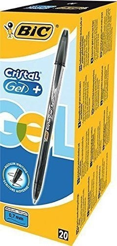 Stylo gel bic cristalgel 07 mm noir 1 pièce. 721286